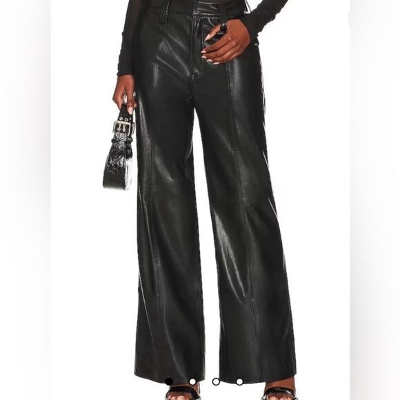 Revolve 7 For All Mankind Vegan Leather Easy Trousers